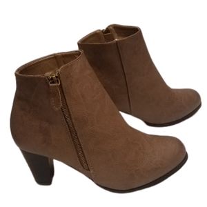 Shoes of Soul Ankle Zip Booties Brown Size 10